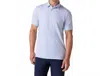 Mizzen + Main Versa Short Sleeve Polo In White Multi Floral In Blue