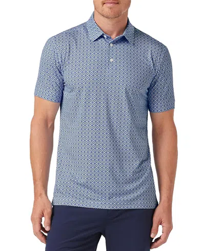 Mizzen + Main Mizzen+main Versa Short Sleeve Polo Provence Parquet In Blue
