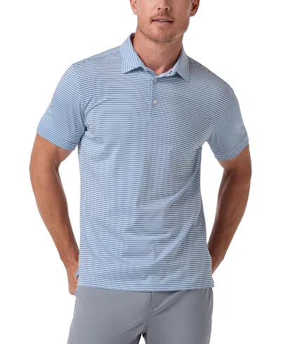 Mizzen + Main Mizzen+main Versa Short Sleeve Polo Trim Fit Shirt In Blue