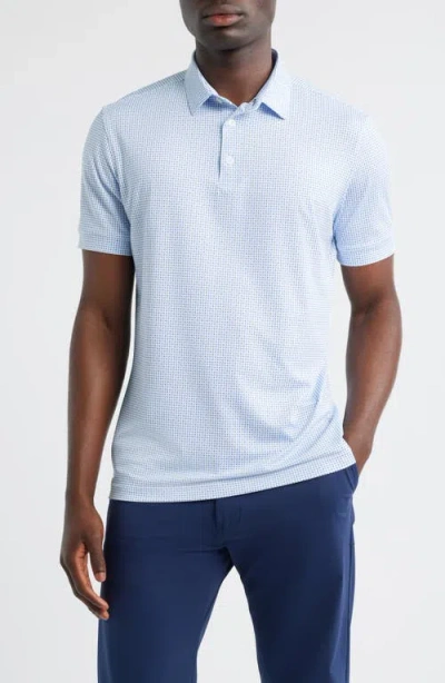 Mizzen + Main Mizzen+main Versa Trim Fit Dot Print Performance Golf Polo In Blue
