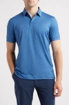Mizzen + Main Mizzen+main Versa Trim Fit Geo Print Performance Golf Polo