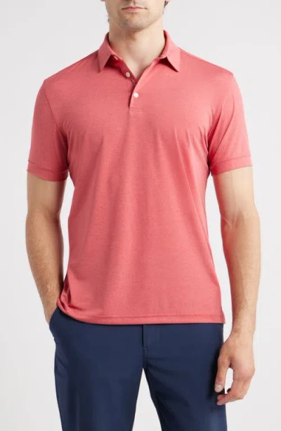 MIZZEN + MAIN MIZZEN+MAIN VERSA TRIM FIT HEATHERED PERFORMANCE GOLF POLO