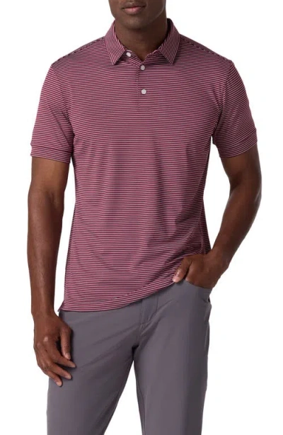 Mizzen + Main Mizzen+main Versa Trim Fit Performance Golf Polo In Burgundy
