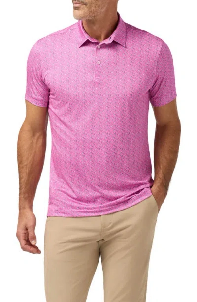 Mizzen + Main Mizzen+main Versa Trim Fit Performance Golf Polo In Pink