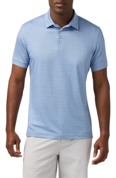 Mizzen + Main Mizzen+main Versa Trim Fit Performance Golf Polo In Blue