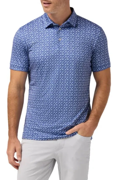 Mizzen + Main Mizzen+main Versa Trim Fit Performance Golf Polo In Blue