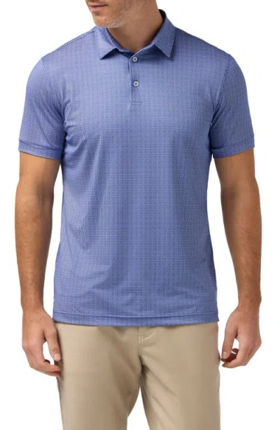 Mizzen + Main Mizzen+main Versa Trim Fit Performance Golf Polo In Blue