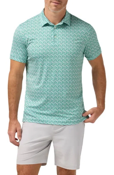 Mizzen + Main Mizzen+main Versa Trim Fit Performance Golf Polo In Green