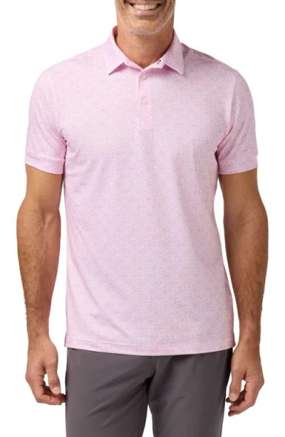 Mizzen + Main Mizzen+main Versa Trim Fit Performance Golf Polo In Pink
