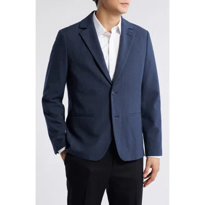 Mizzen + Main Mizzen+main Watson Microcheck Wrinkle Resistant Stretch Flannel Sport Coat In Blue