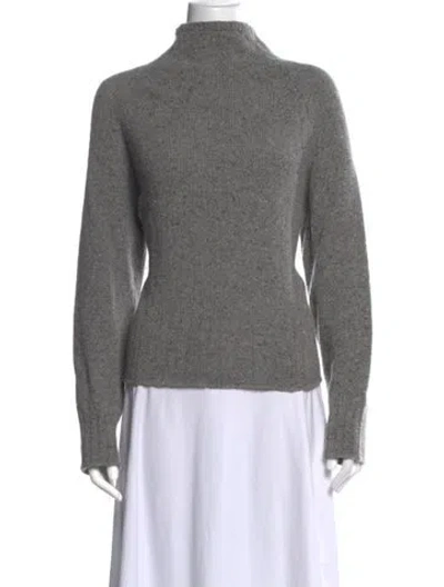 Pre-owned Mj Watson Cashmere Mock Neck Sweater In Grey