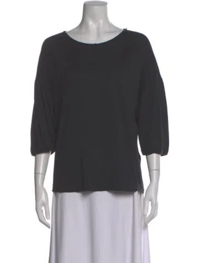 Pre-owned Mj Watson Crew Neck Three-quarter Sleeve Top In Gray