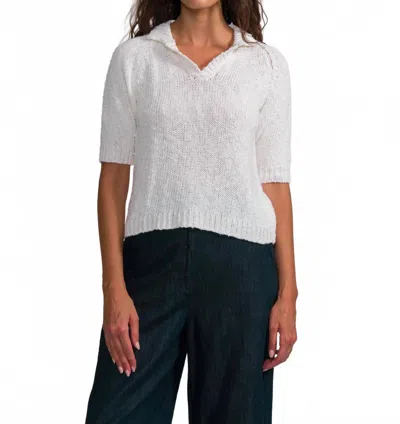 Mj Watson Textured Cotton Polo In White