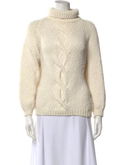 Pre-owned Mj Watson Wool Turtleneck Sweater In Neutral