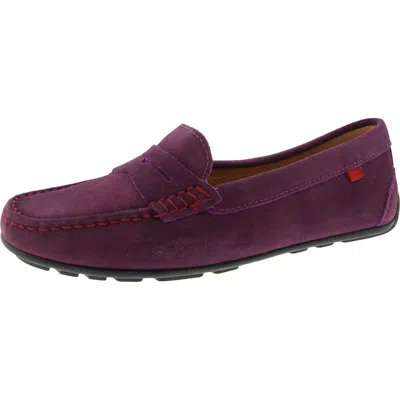 Mjny By Marc Joseph Womens Padded Insole Suede Loafers In Purple