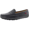 Mjny By Marc Joseph Womens Solid Leather Flat Shoes In Blue