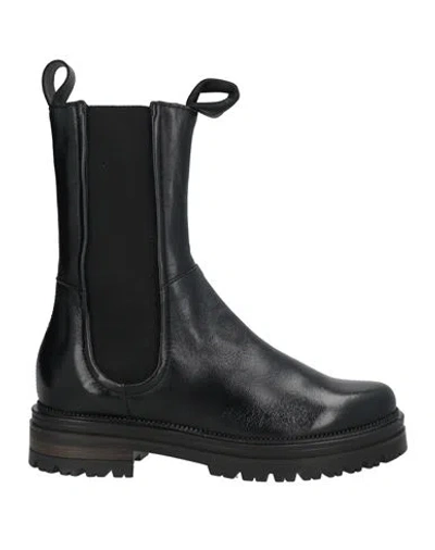 Mjus Woman Ankle Boots Black Size 8 Leather