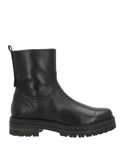 Mjus Woman Ankle Boots Black Size 8 Leather
