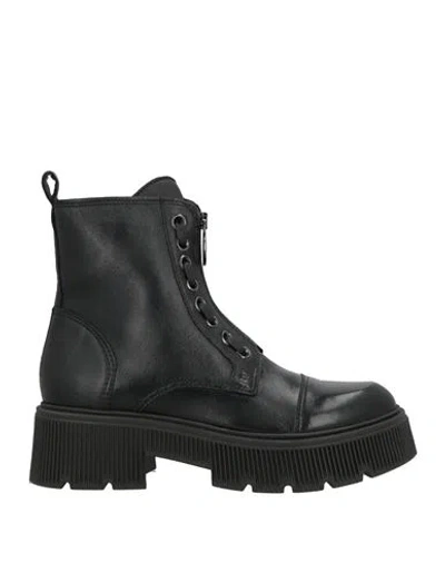 Mjus Woman Ankle Boots Black Size 8 Leather