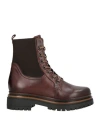 Mjus Woman Ankle Boots Brown Size 8 Leather