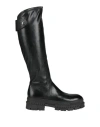 Mjus Woman Boot Black Size 8 Leather In Black