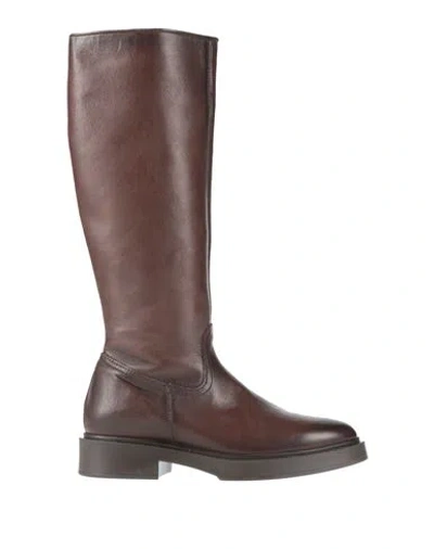 Mjus Woman Boot Dark Brown Size 6 Leather