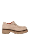 Mjus Woman Lace-up Shoes Beige Size 8 Leather In Neutral