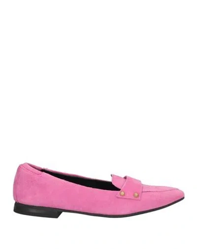 Mjus Woman Loafers Pink Size 11 Leather