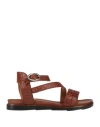 Mjus Woman Sandals Brown Size 8 Leather In Brown