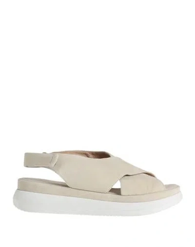 Mjus Woman Sandals Cream Size 11 Leather In White