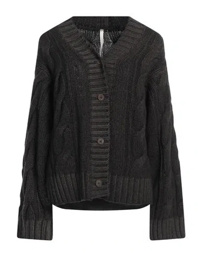 Mj.watson Mj. Watson Woman Cardigan Charcoal Size M Cashmere, Merino Wool In Gray