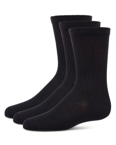 Mk-10955 Kids'  Boys' 3 Pair Pack Ribbed Cotton Blend Crew Sport Socks In Blue