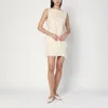 Mark Kenly Domino Tan Atelier Dashan Cream-colored Dress In White