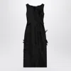 Mark Kenly Domino Tan Dove Atelier Silk-wool Twill Midi Dress