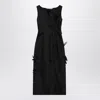 Mark Kenly Domino Tan Dove Atelier Silk-wool Twill Midi Dress
