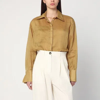 MARK KENLY DOMINO TAN MKDT STUDIO  LOOSE SIGGA SHIRT IN RAMIE