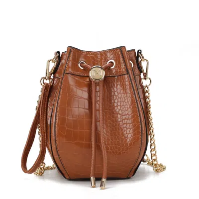 Mkf Cassidy Crocodile Embossed Vegan Leather Women's Hobo Bag In Blue