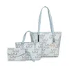 Mkf Collection By Mia K 3pc Aylet M Tote With Mini Bag And Wristlet Pouch In Blue