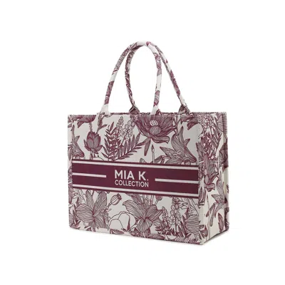 Mkf Collection By Mia K Adorabella Tote Elegant Vegan Leather Bag With Gold-tone Accents By Mia K.
