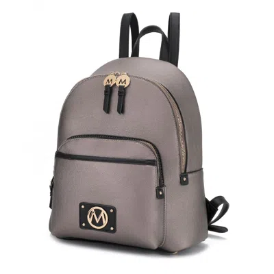 Mkf Collection By Mia K Alice Vegan Leather Backpack Handbag In Silver