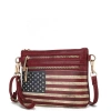 Mkf Collection By Mia K Alisson Vegan Leather Women's Flag Crossbody/wristlet Bag In Red