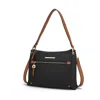 Mkf Collection By Mia K Aliyah Shoulder Women's Bag Vegan Leather Versatile Design, Functional Everyday Use Purse By Mia K. In Black