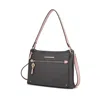 Mkf Collection By Mia K Aliyah Shoulder Women's Bag Vegan Leather Versatile Design, Functional Everyday Use Purse By Mia K. In Grey