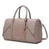 Mkf Collection By Mia K Allegra Vegan Leather Women's Duffle In Beige