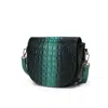 Mkf Collection By Mia K Amalia Croc-embossed Crossbody Fashion Bag By Mia K. In Green
