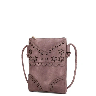Mkf Collection By Mia K Amentia Vegan Leather Crossbody Handbag In Pink