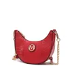 Mkf Collection By Mia K Amira Crocodile Embossed Vegan Leather Women's Shoulder Handbag In Red