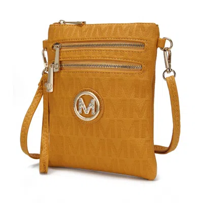 Mkf Collection By Mia K Andrea Milan M Signature Crossbody Handbag In Orange