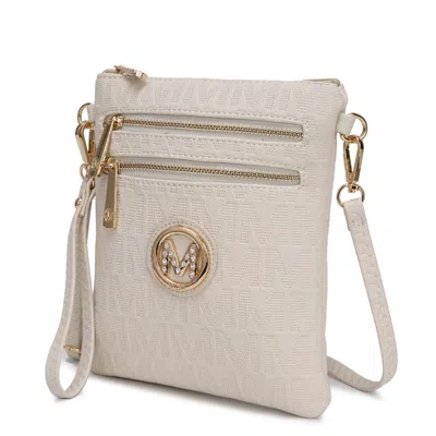 Mkf Collection By Mia K Andrea Milan M Signature Crossbody Bag In White