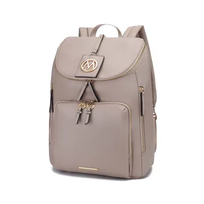 Mkf Collection By Mia K Angela Large Backpack Vegan Leather By Mia K In Gray